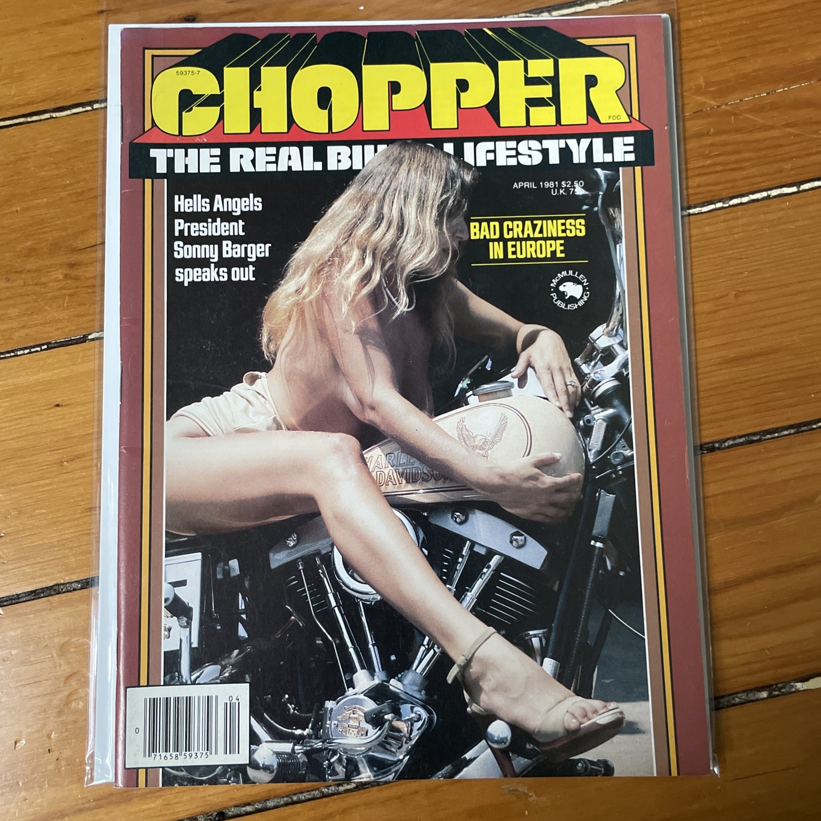 APRIL 1981 CHOPPER BIKER LIFESTYLE MAGAZINE, HELLS ANGELS SONNY BARGER INTERVIEW