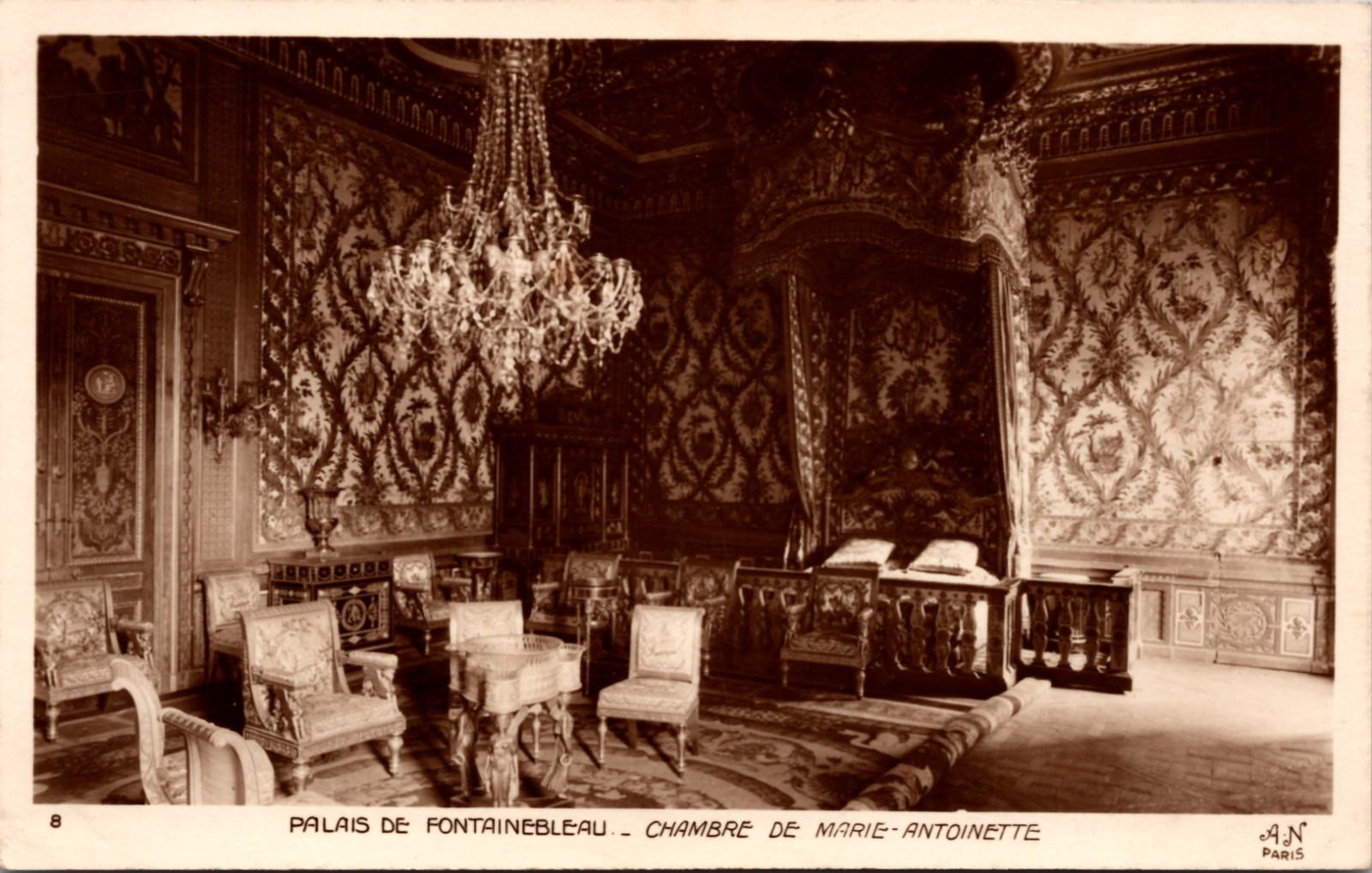 The Bedroom Of Marie Antoinette Palais De Fontainebleau France Postcard