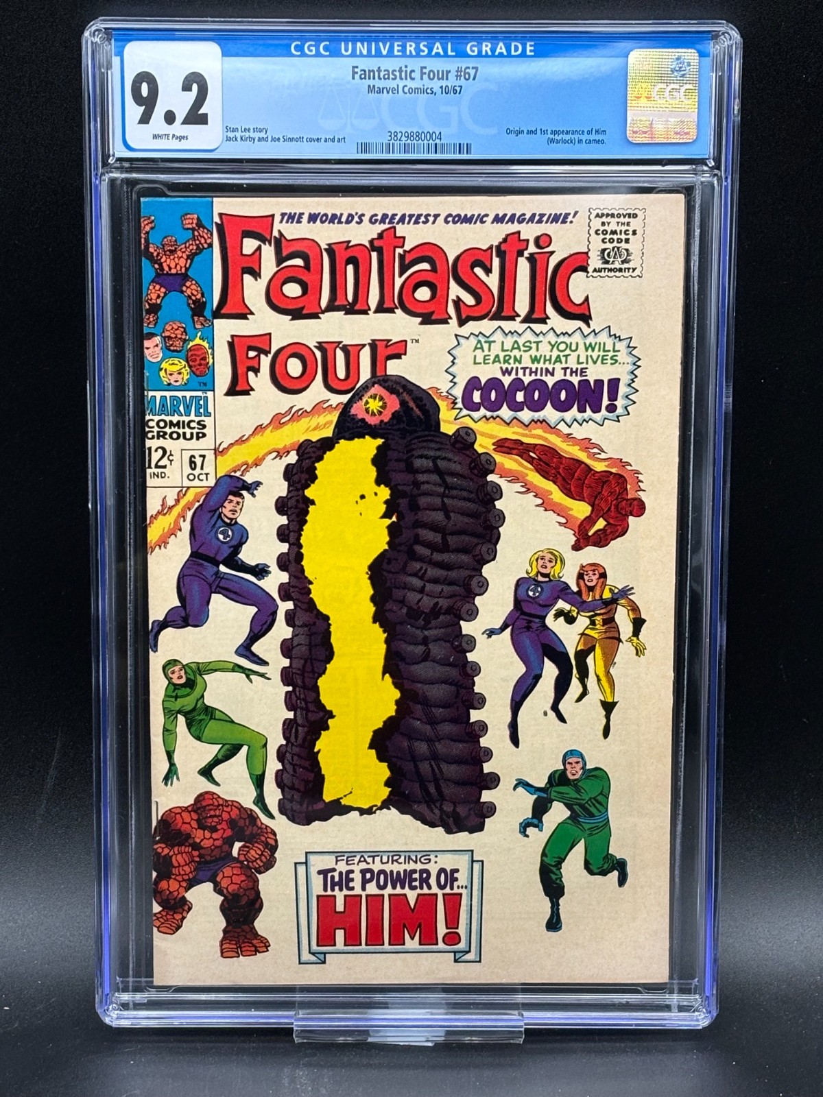 Fantastic Four #67 CGC 9.2 White Pages 1st HIM/Warlock 1967 Silver Age