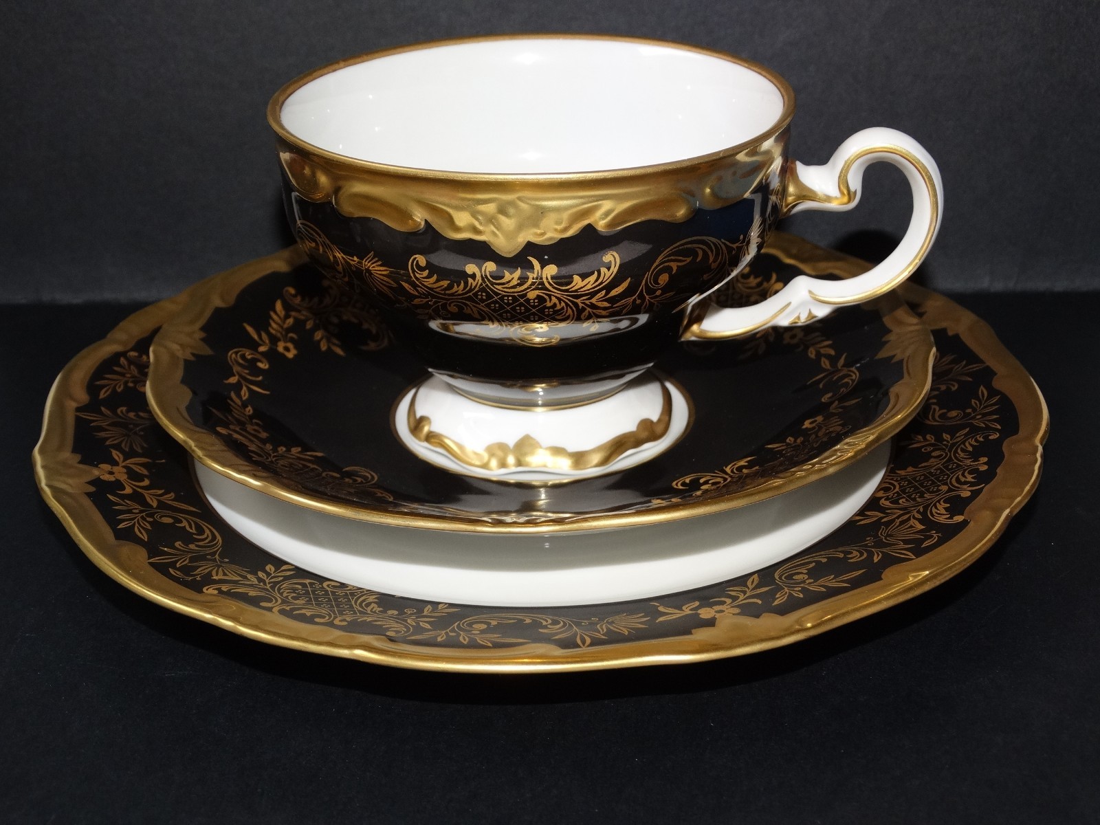 Stunning Vintage (50\'s) Trio (3X) Cup & Saucer Set - Weimar \