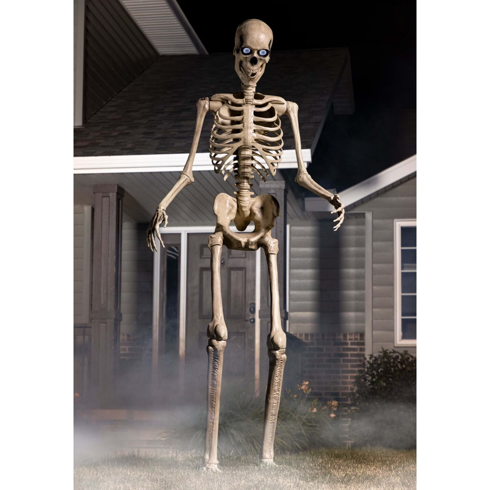 8FT MOTION-ACTIVATED TOWERING SKELETON ANIMATRONIC TALKING INDOOR OUTDOOR