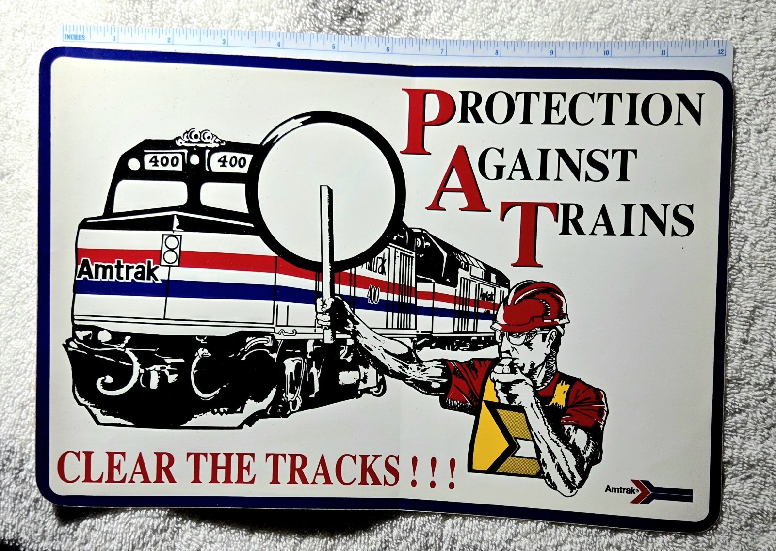 Large Vintage AMTRAK Safety Decal New