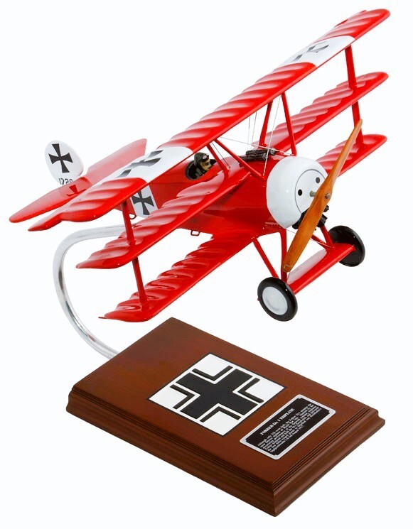 Germany Fokker DR.1 Red Baron Desk Top Display WWI Plane Model 1/20 SC Airplane