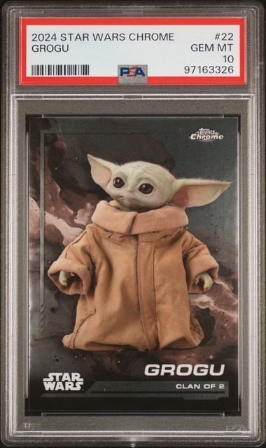 2024 TOPPS STAR WARS CHROME GROGU #22 PSA 10