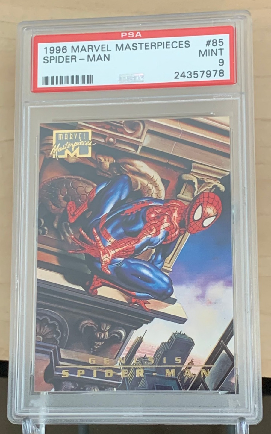 1996 Marvel Masterpieces #85 💎 SPIDER-MAN 💎 PSA 9 💎 (Julie and Boris) 💎