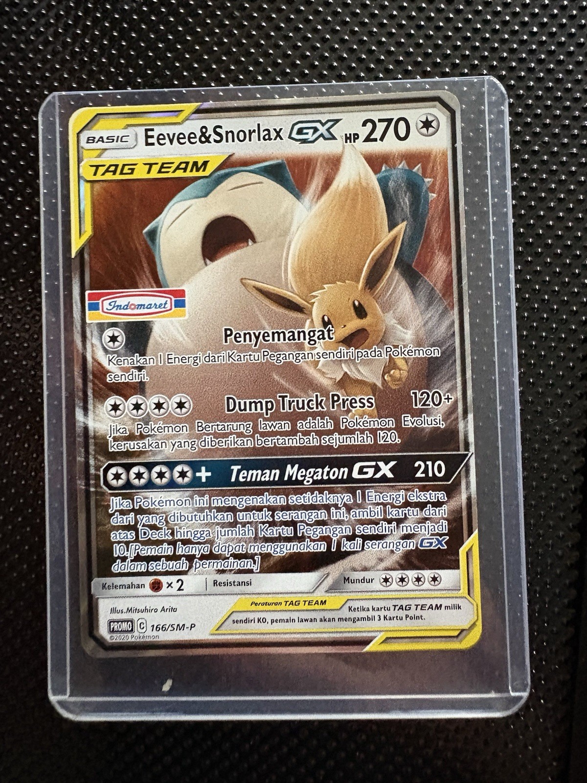 Pokemon Tag Team Bahasa Indonesia Eevee & Snorlax GX Indomaret Promo 166/SM-P