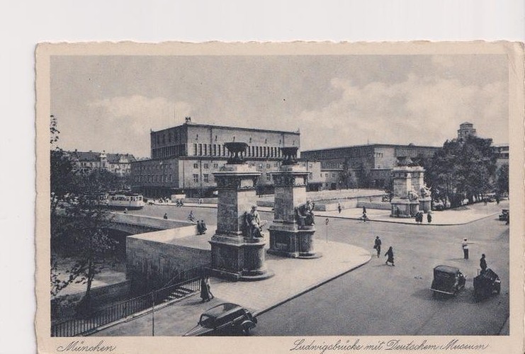 Vintage Postcard Ludwigsbrücke Munich Germany