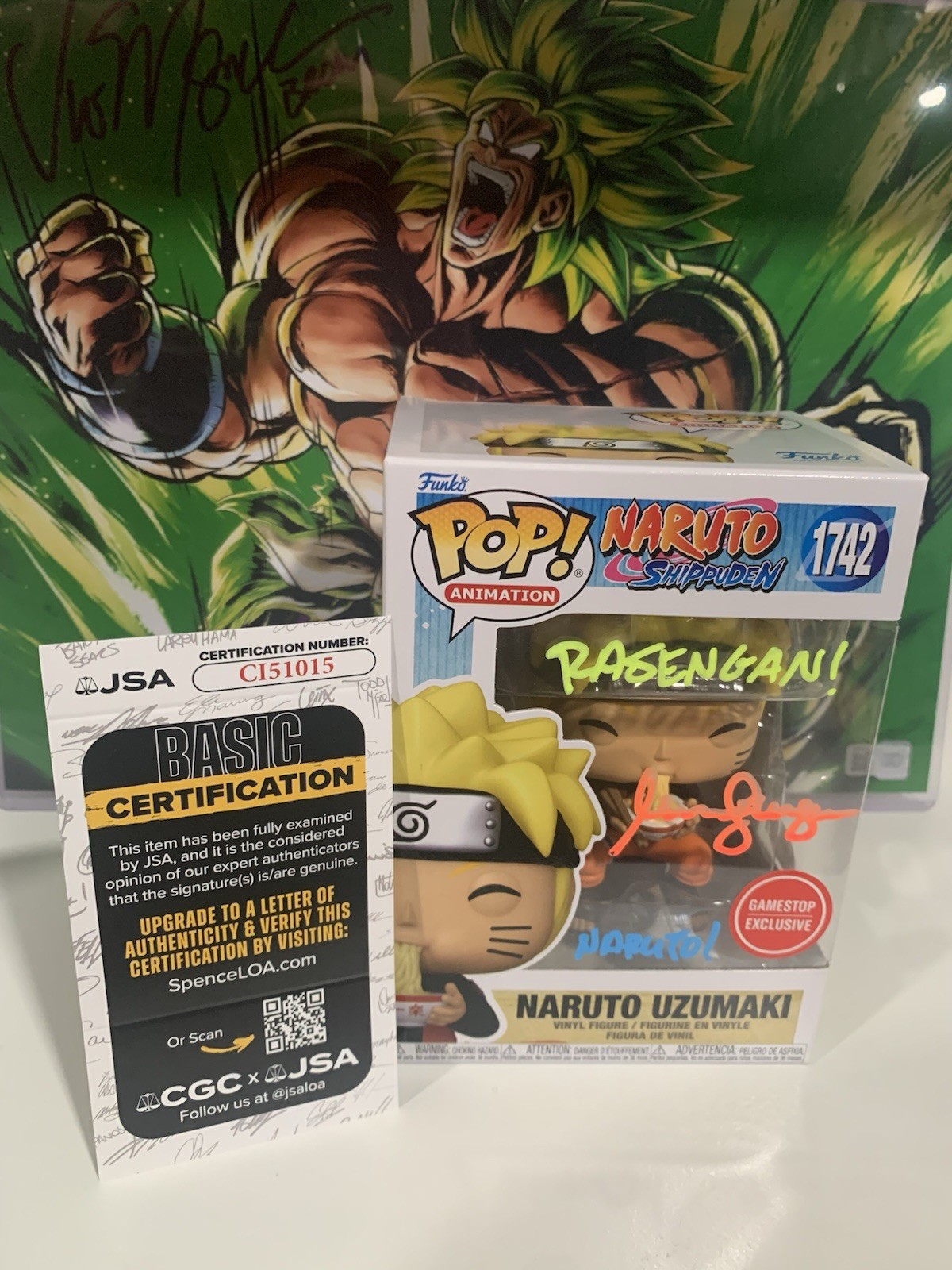 Funko Pop Naruto Uzumaki #1742 Shippuden Signed Maile Flanagan JSA Inscribed