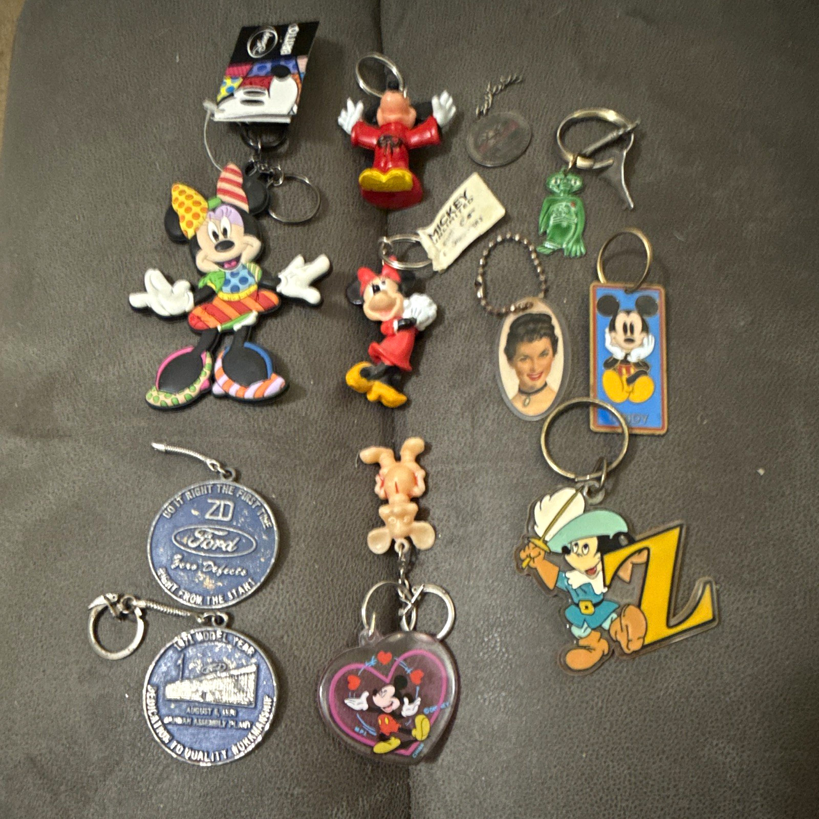 Mixed Lot of Keychains Disney,Topogigio,Ford, and more