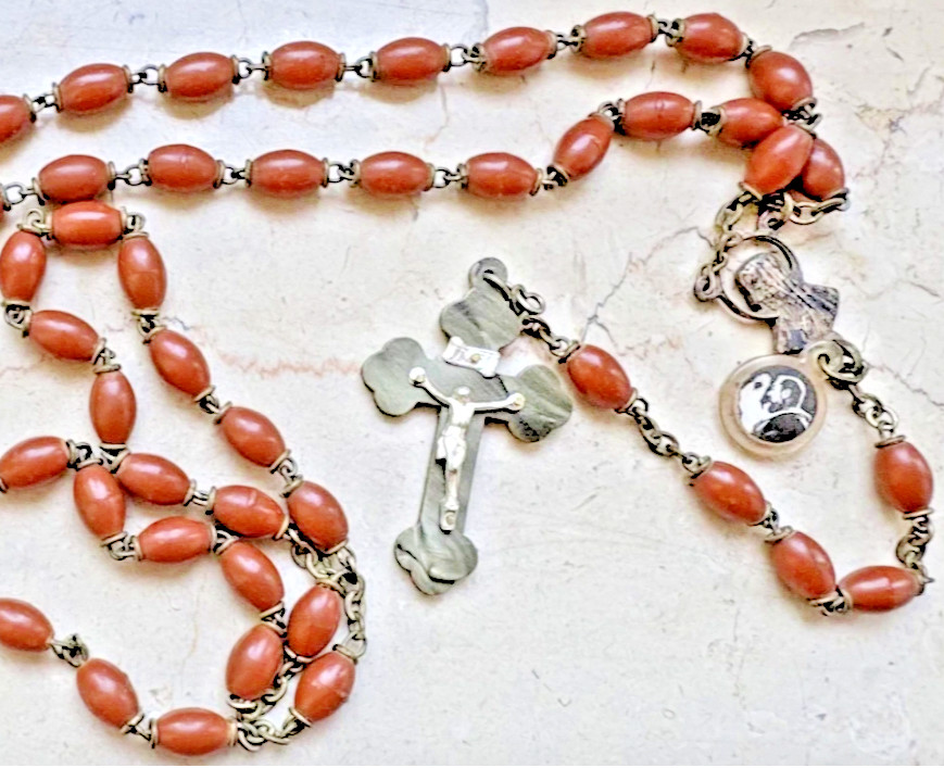 POPE JOHN PAUL II GIVEN BLESSED FATHER PIO ROSARY FOR CHILDHOOD FRIEND VERY RARE