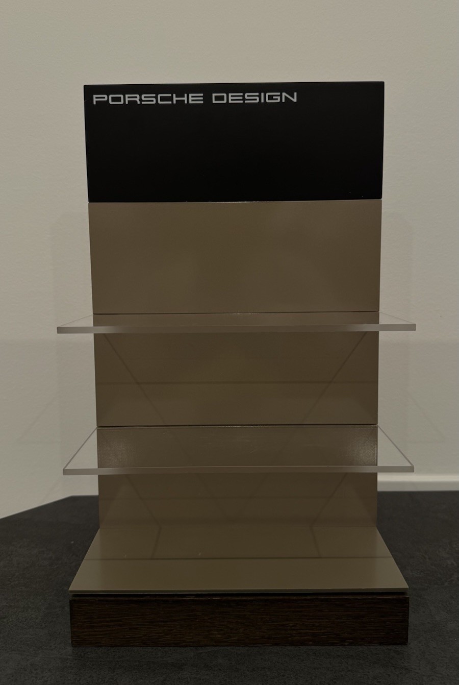 Authentic Porsche Design Dealership Display Shelf