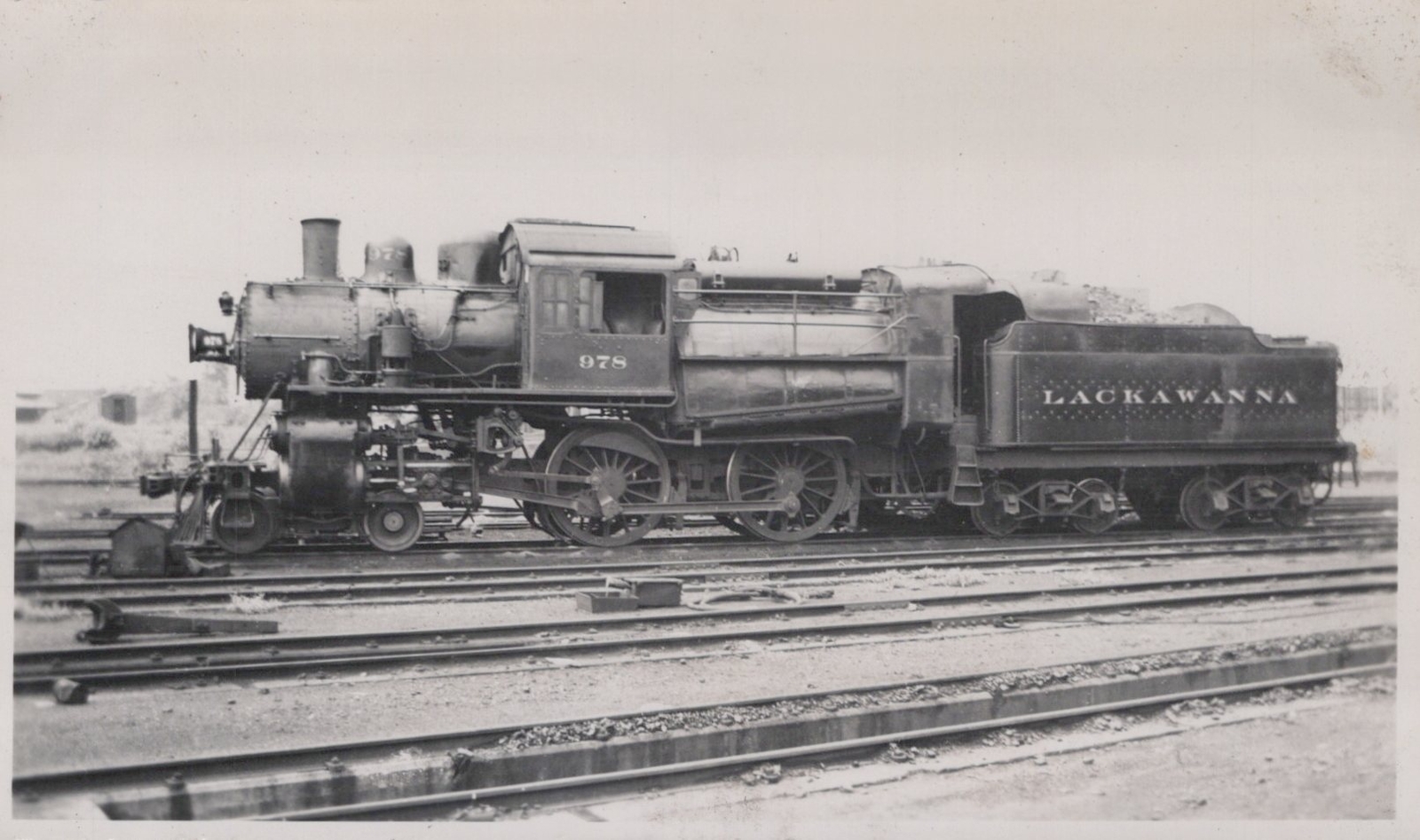 Train Railway 1920s DL&W No 978 Steam Northumberland PA - Original Photo
