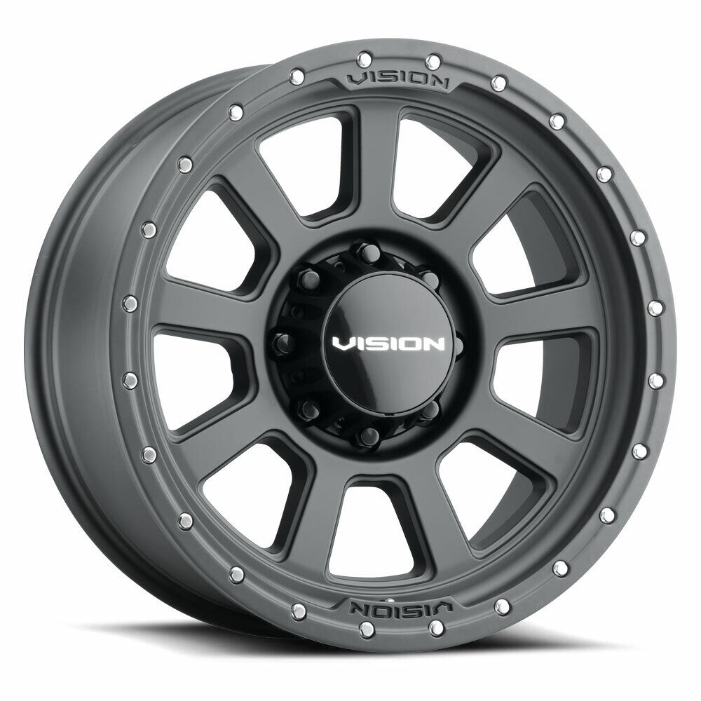 17 inch 17x9 Vision Offroad OJOS Satin Black wheels rims 5x5 5x127 -40