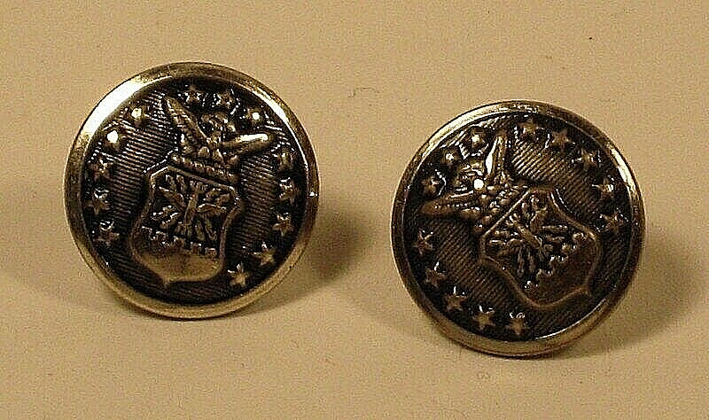 USAF US Air Force Cap Hat Buttons (Old Emblem) Pair for Dress Blues           