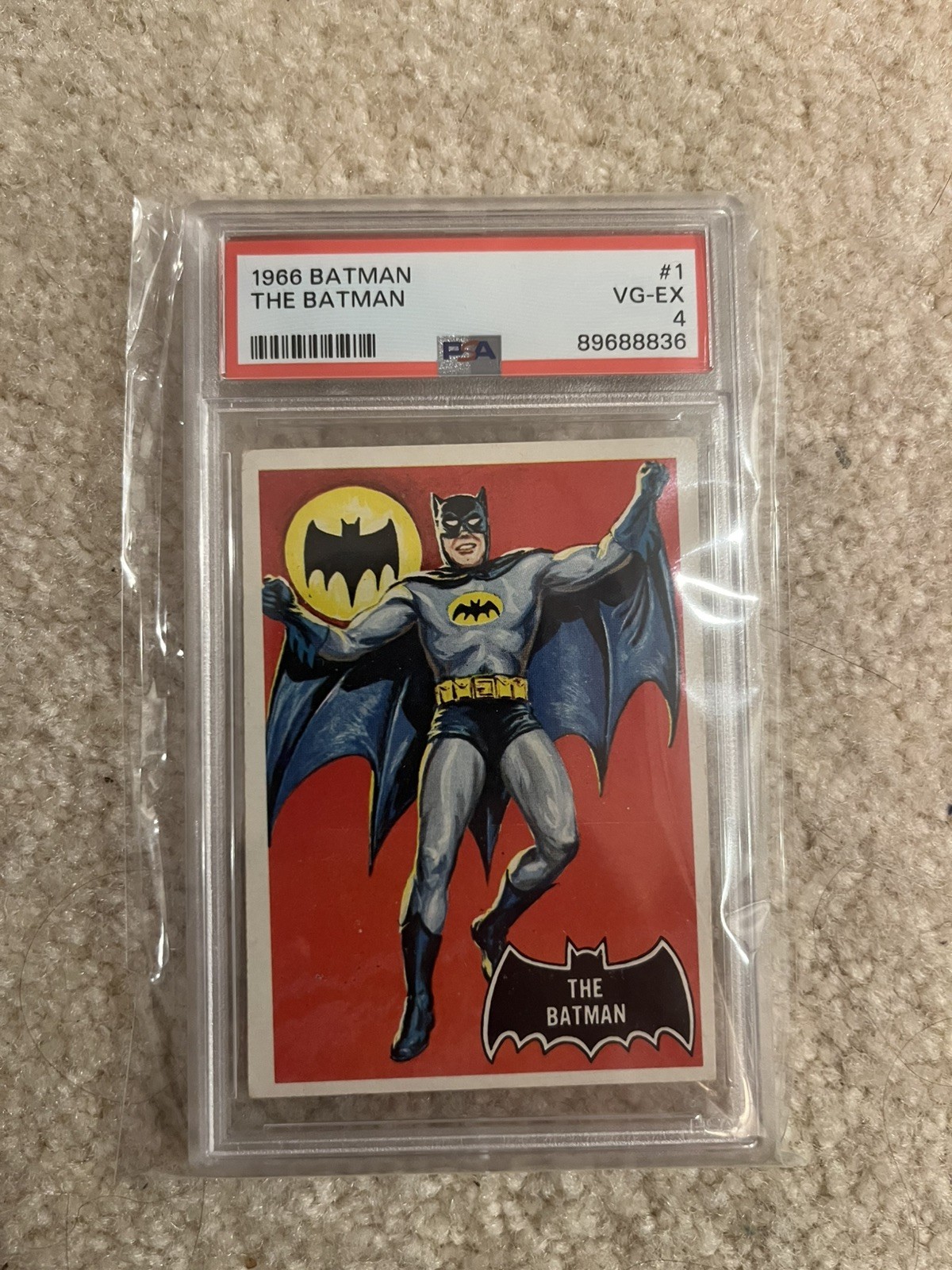 1966 Topps Batman #1 Rookie PSA 4 The Black Bat Nicely Centered