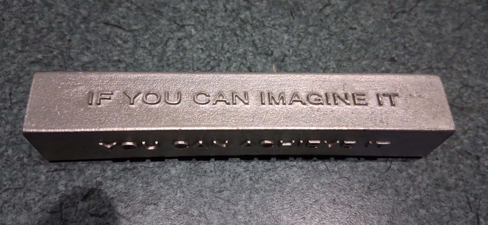 VILMAIN PEWTER INSPIRATIONAL DESK PAPERWEIGHT WILLIAM ARTHUR WARD GRADUATION
