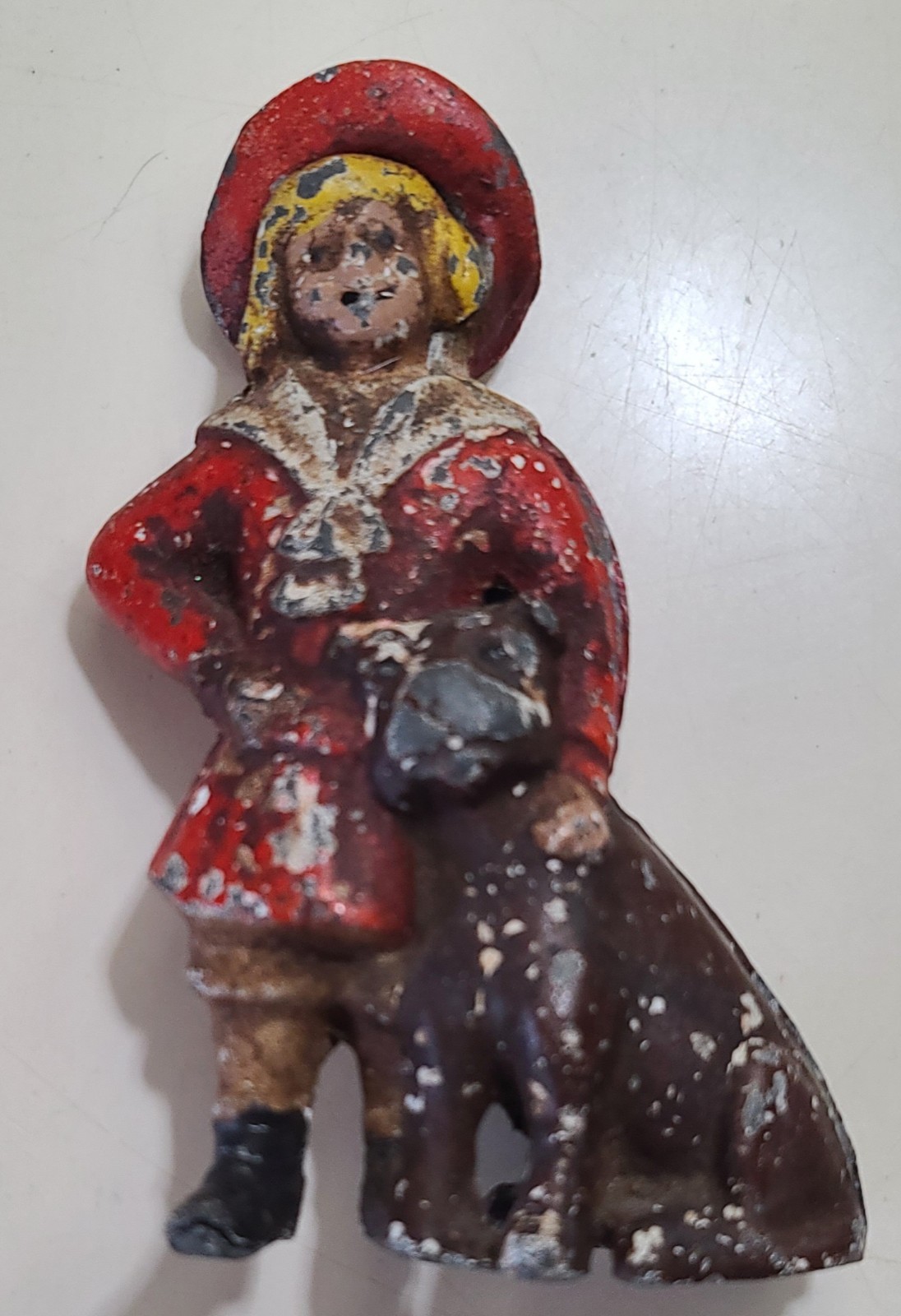 1910s CAST IRON BUSTER BROWN & TIGE STILL BANK By A C WILLIAMS  COMICS CHARACTER