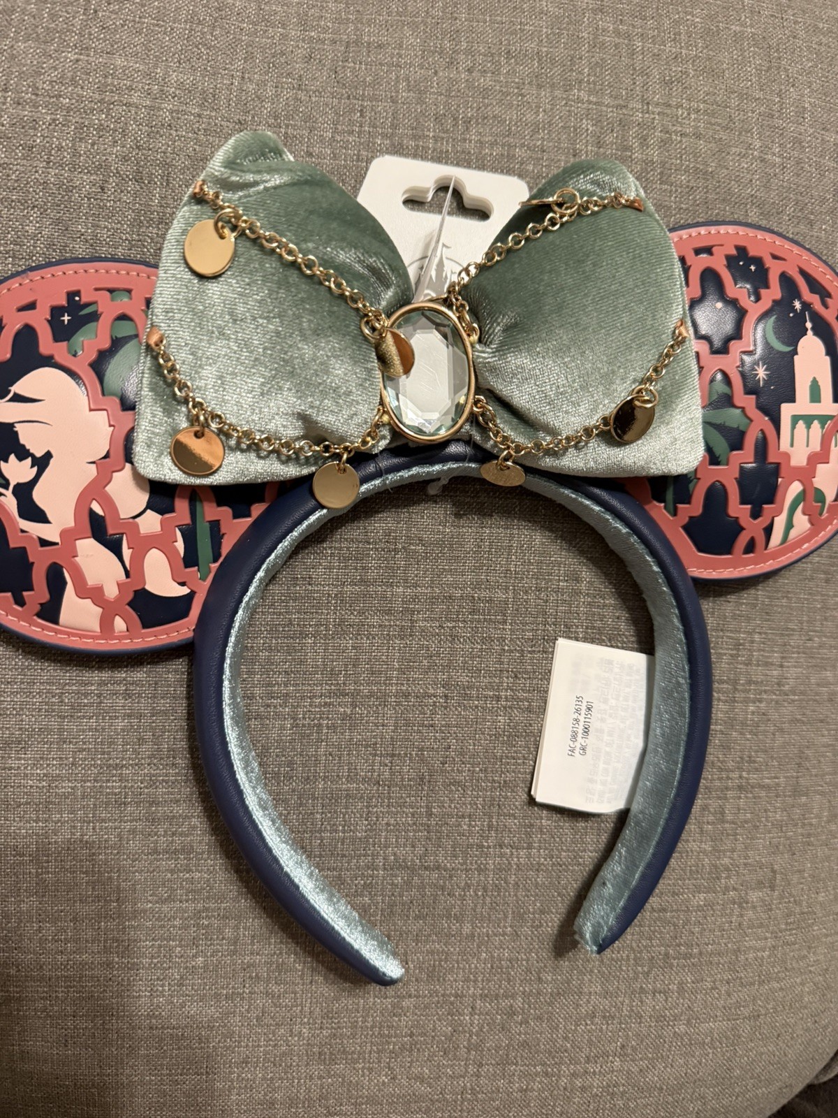 2026 Disney Parks Epcot Morocco Princess Jasmine Aladdin Headband Bow Ears NEW