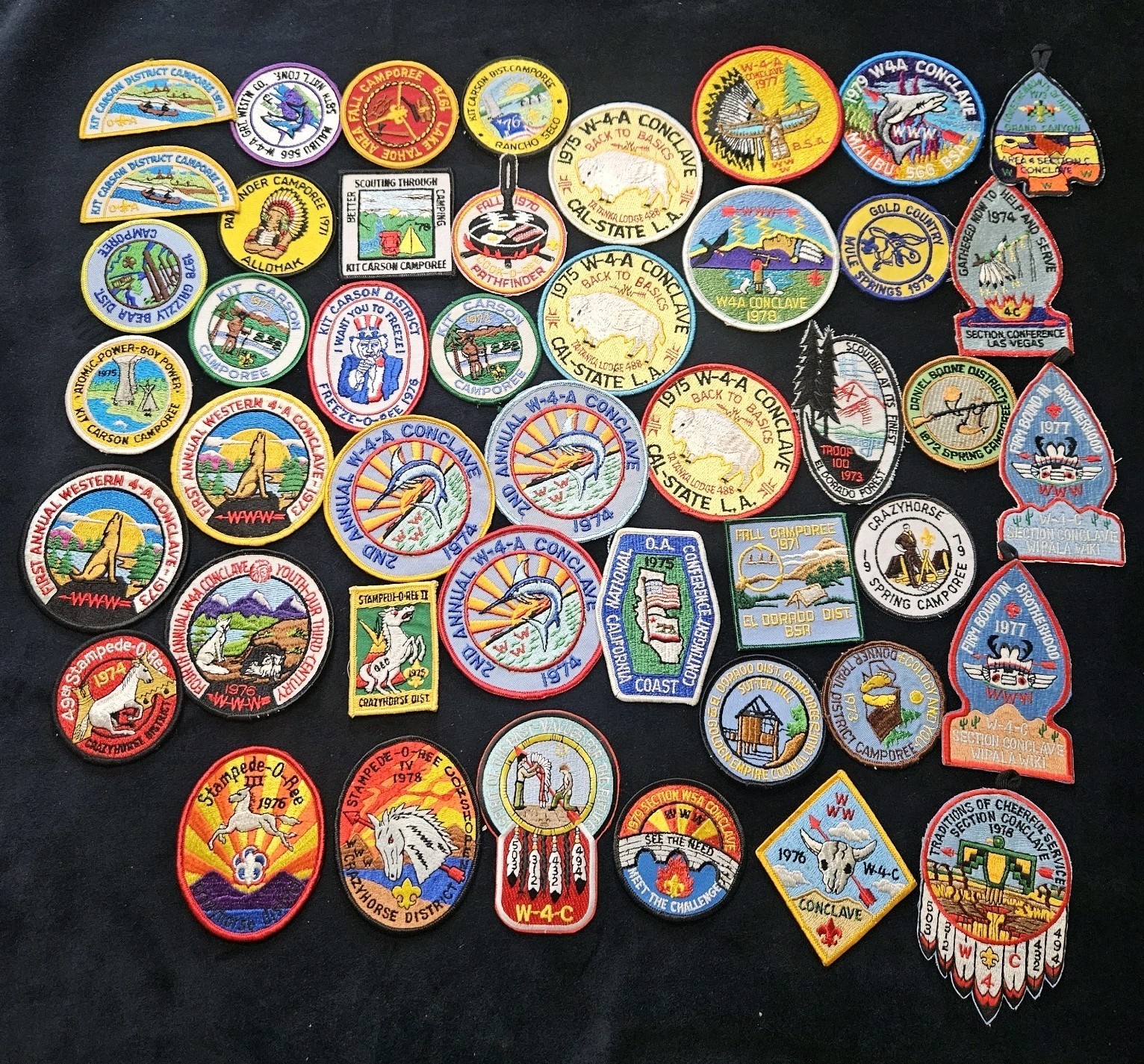 Lot of 45 Vintage 1970s BSA Boy Scouts of America Patches