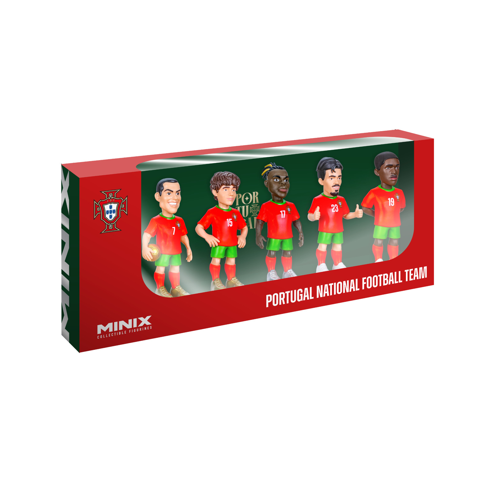 Minix Portugal National Team 5-Pack – Official 7cm Football Collectible Set | Ro