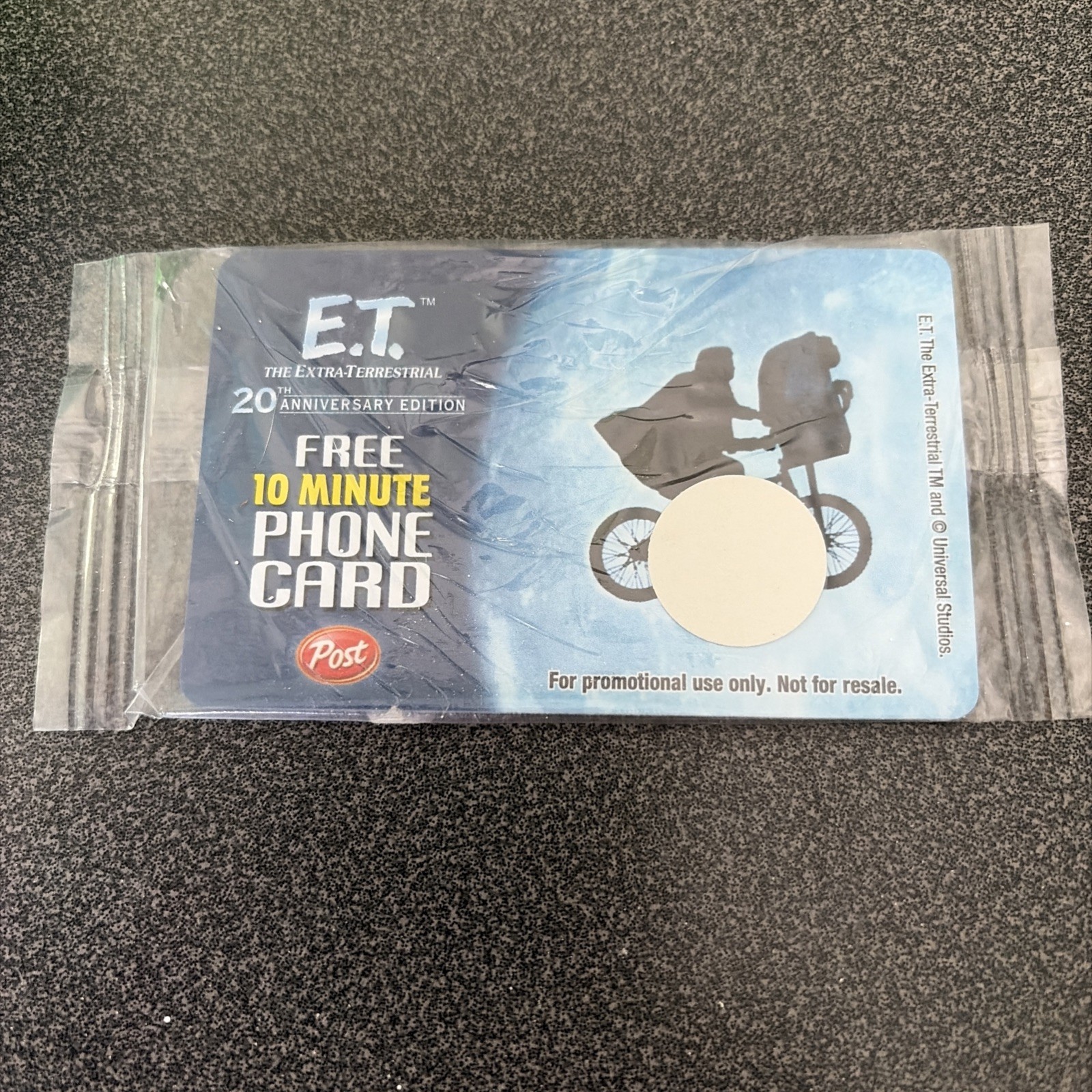 Post Cereal E.T. The Extra-Terrestrial 20th Anniversary Phone Card - Sealed