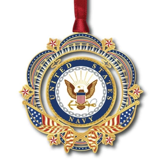 Beacon Design 62709 Patriotic United State Navy Hanging Ornament, Gold