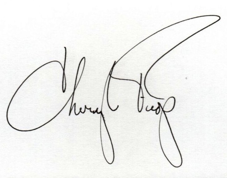 Supermodel CHERYL TIEGS Autograph Signed 3X5 Index Card w/ COA Celebrity  Model