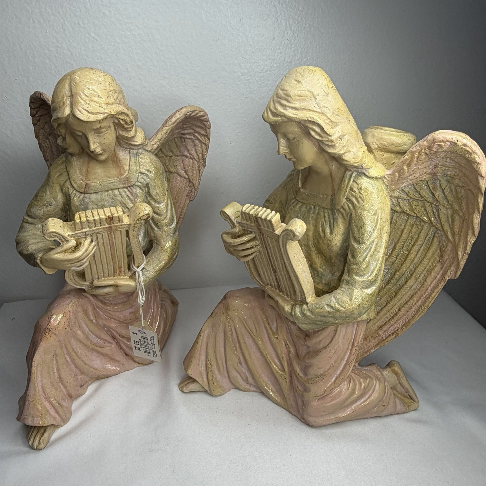 VTG 10” Silvestri Angel Candle Holders Italy Pair Old World