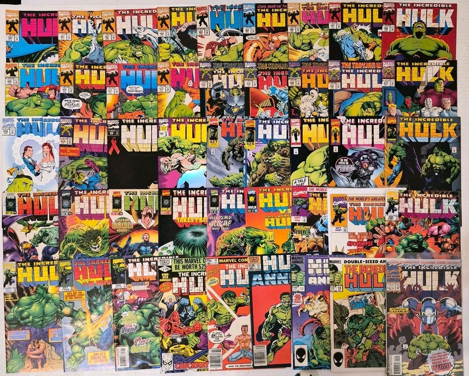 Incredible Hulk Copper Age Lot (46) #395-470* NM VF 1992 Peter David High Grade