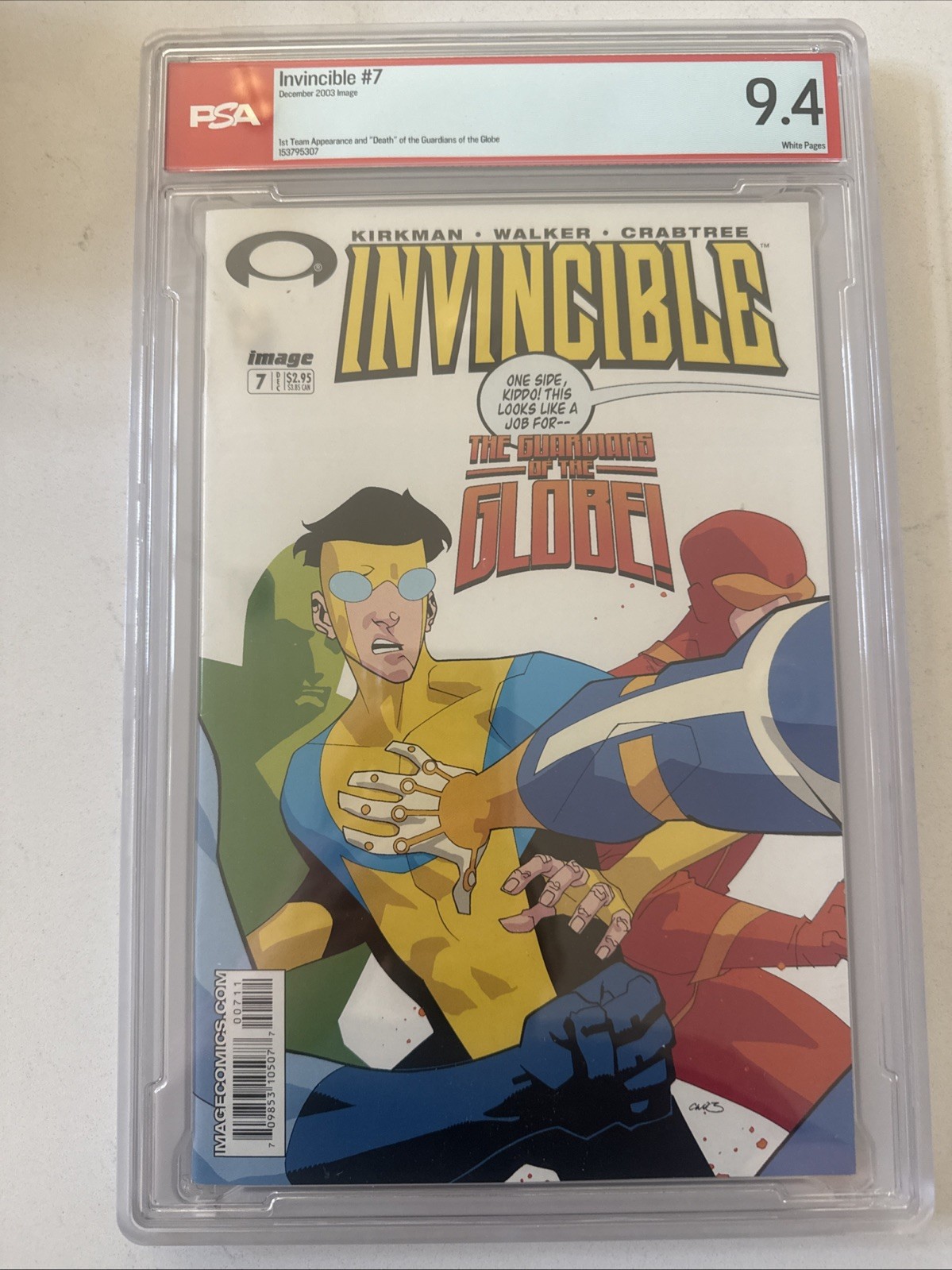 INVINCIBLE 7 PSA 9.4 FIRST TEAM APPEARANCE AND DEATH OF GUARDIANS OF THE GLOBE