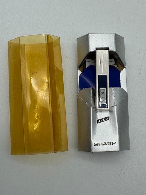 NEW Vintage Sharp Ct-703 Digital Silver Tone Tie Clip Watch New Battery
