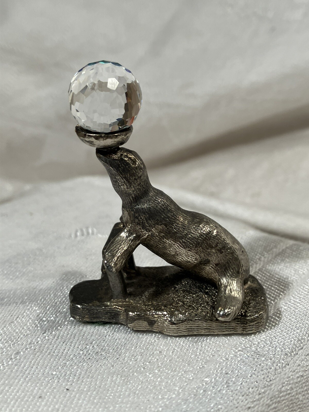 Vintage WAPW Pewter Seal Figurine / Wales Assoc. Of Pewter Works