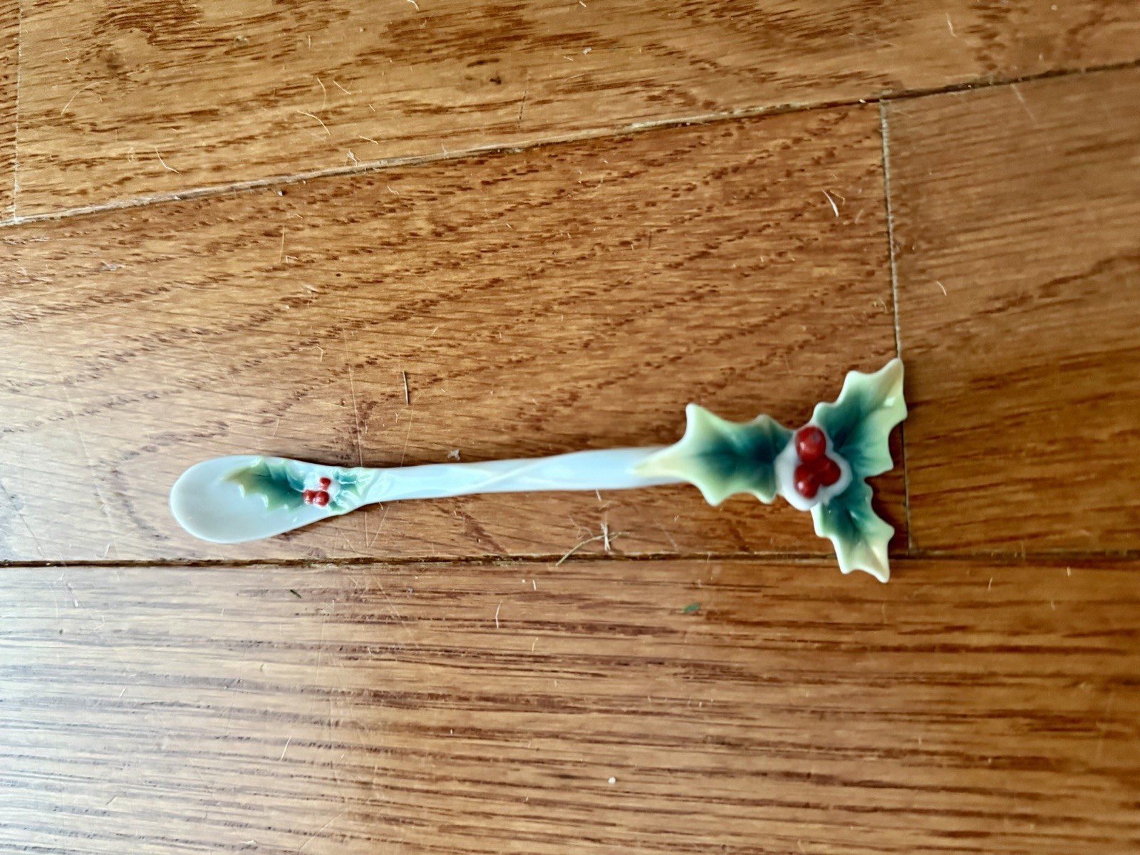 VTG New Set of 4 Holly Holiday Beginnings Spoons Franz Porcelain Christmas NIB