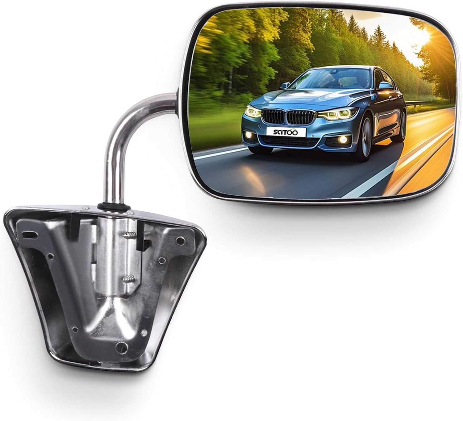 Side Mirror Fit for Chevy for GMC Truck Mirror Stainless Steel Manual Folding Si
