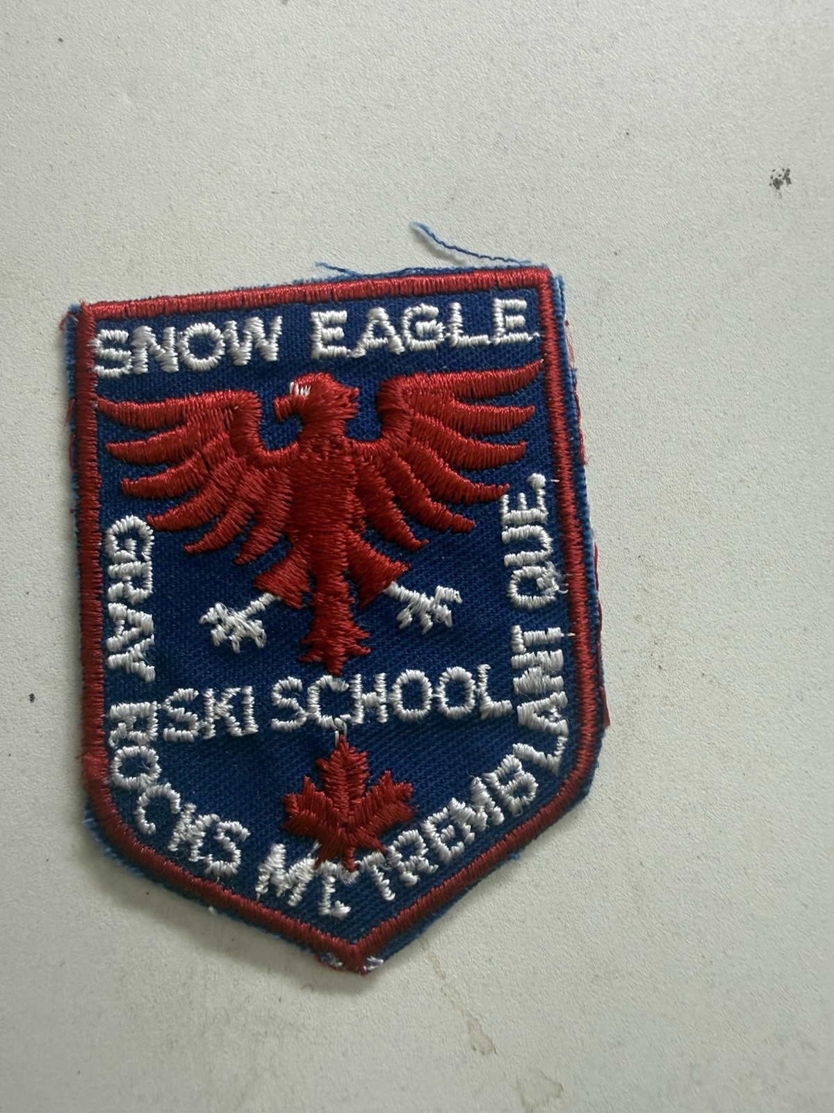 Vintage SNOW EAGLE SKI SCHOOL Patch / GRAY ROCKS Mt. Tremblant QUEBEC