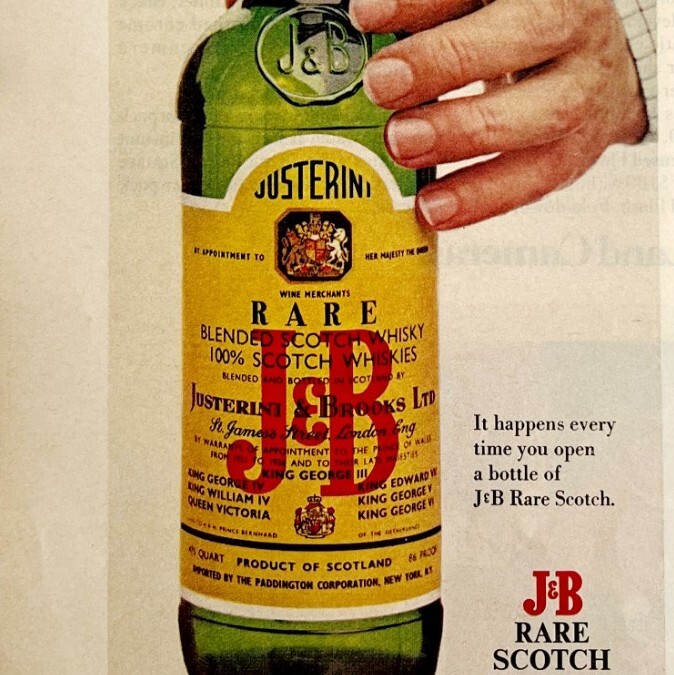 1972 J & B Rare Scotch Advertisement Life Vintage Justerini and Brooks Ltd