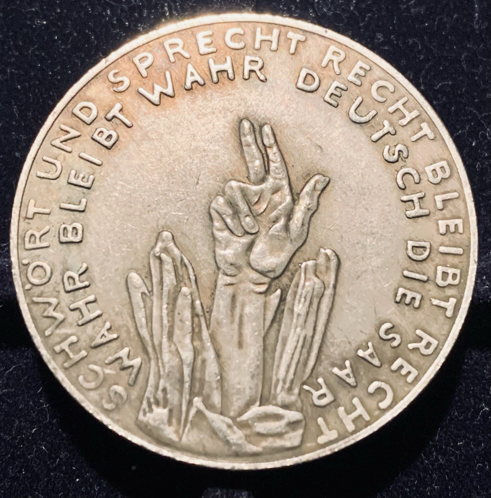 1935 German Reich Saar Vote True Remains True Token New