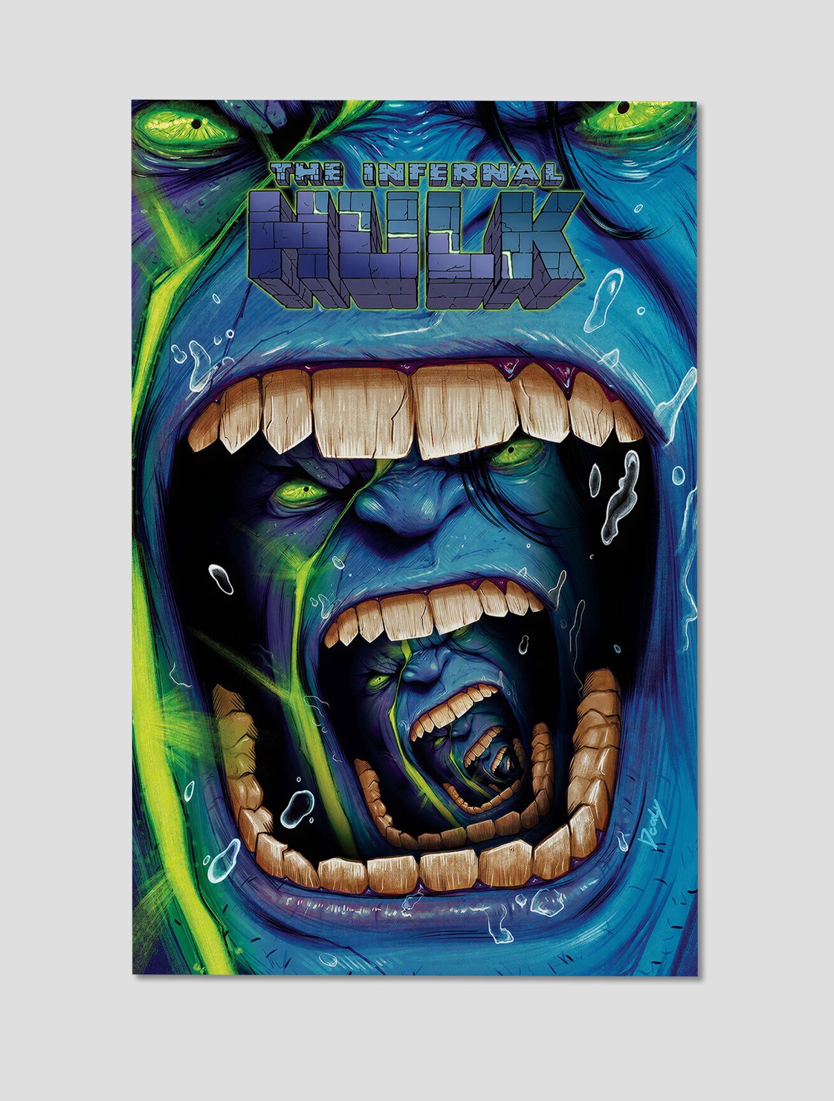 Infernal Hulk #9 Doaly Variant Premium Giclee Print Poster 11x17 Marvel Wall Art