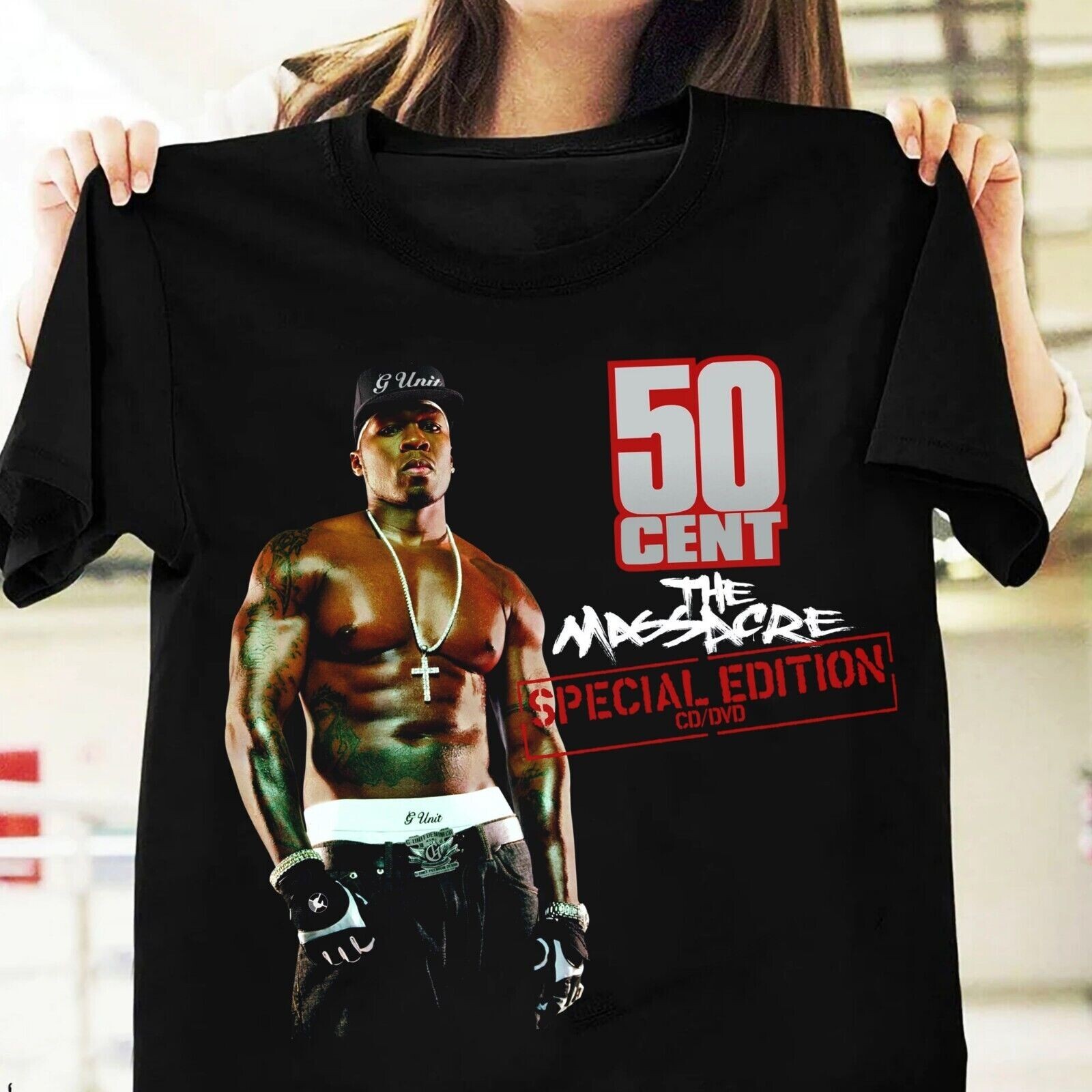 50 Cent Cotton Unisex All Size S-235XL Shirt Short Sleeve Cotton Black Shirt