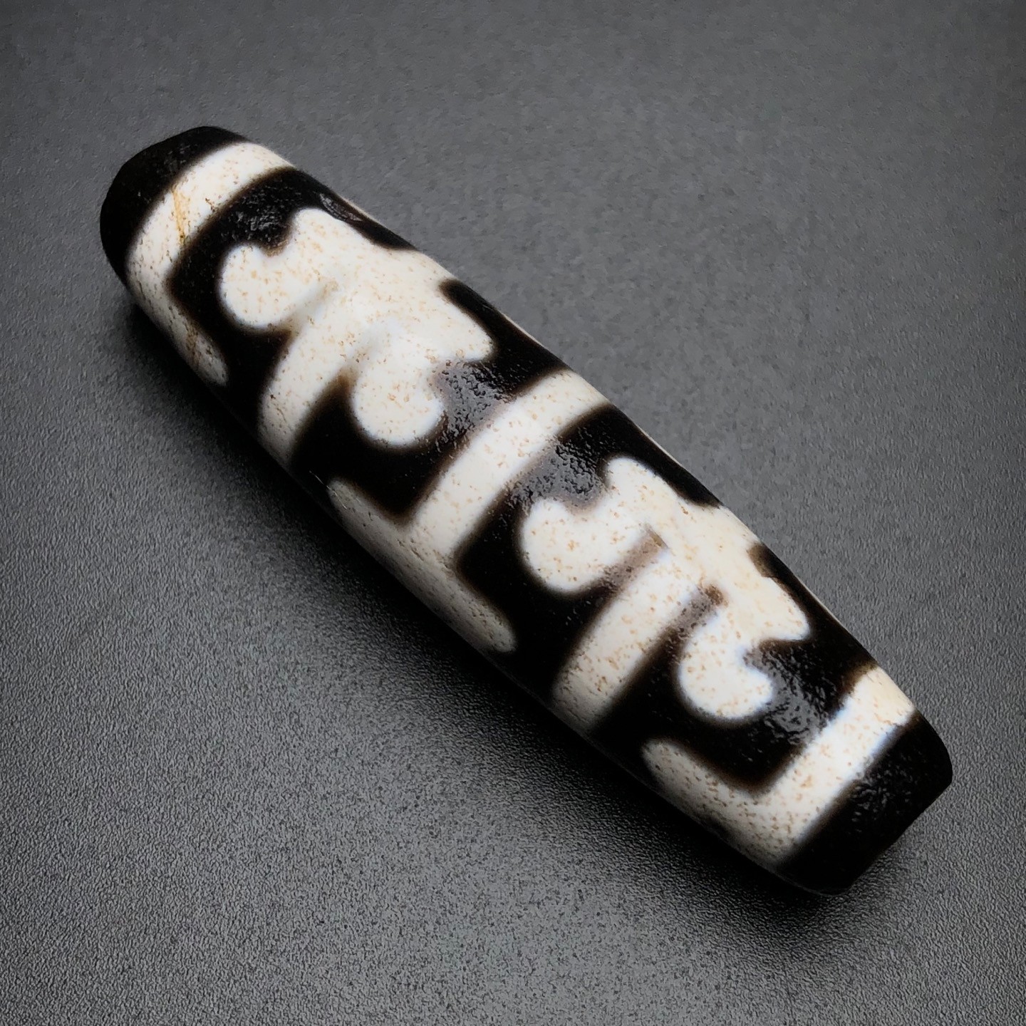 Vintage Tibetan Old Agate Dzi Beads Amulet Pendant Energy Protection 48×13mm