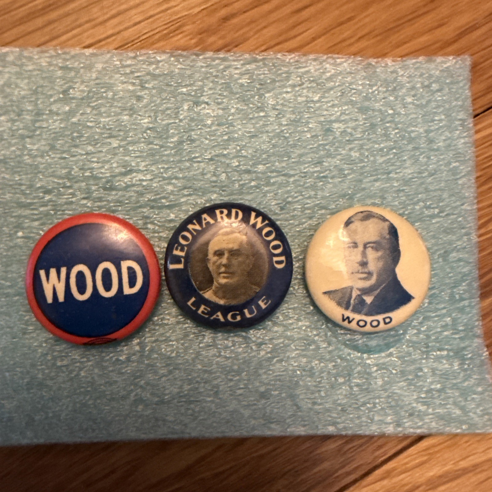 General Leonard Wood Collection of Pinbacks, Pins, Buttons - Roosevelt