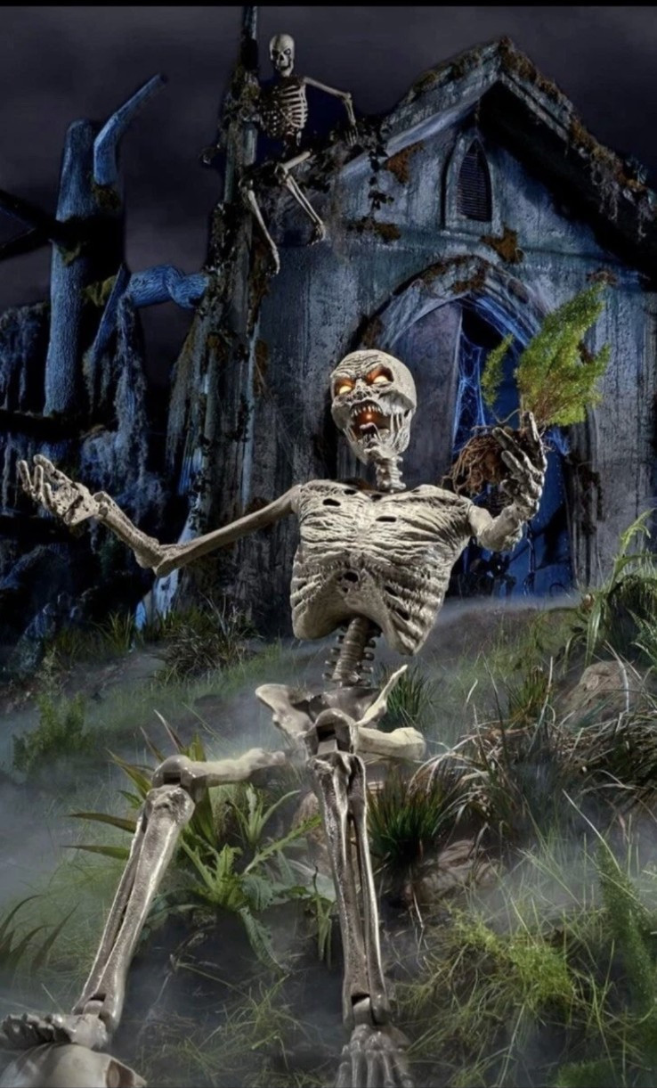 5 FEET ULTRA POSEABLE AND STAY SKELETON CORPSE*LED EYES & MOUTH*BRAND  NEW*5 FT