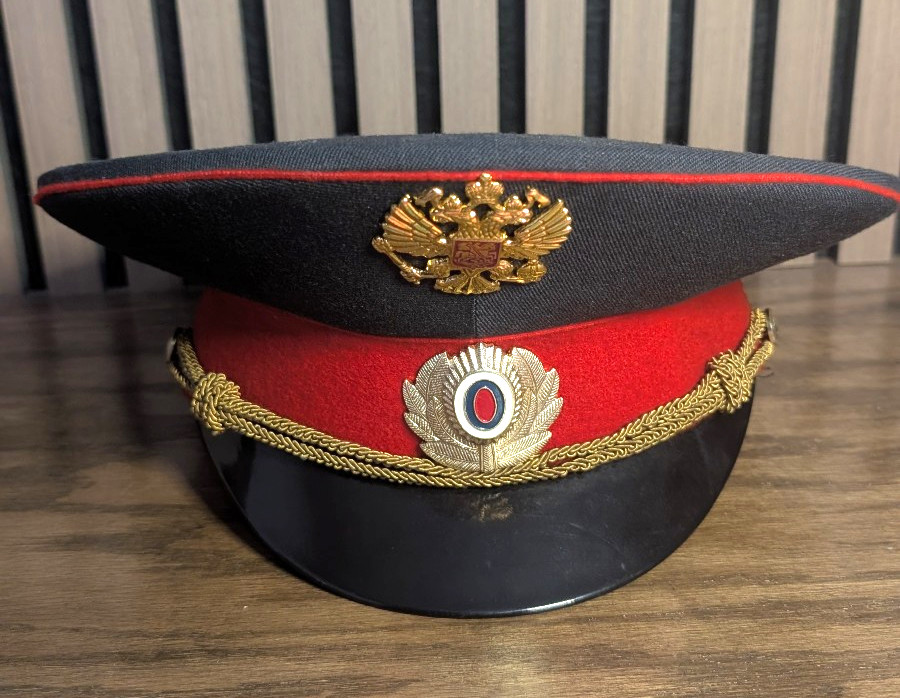 Authentic 2007 Russian MVD Police Officer Parade Visor Cap - Size 57 Knyaginino