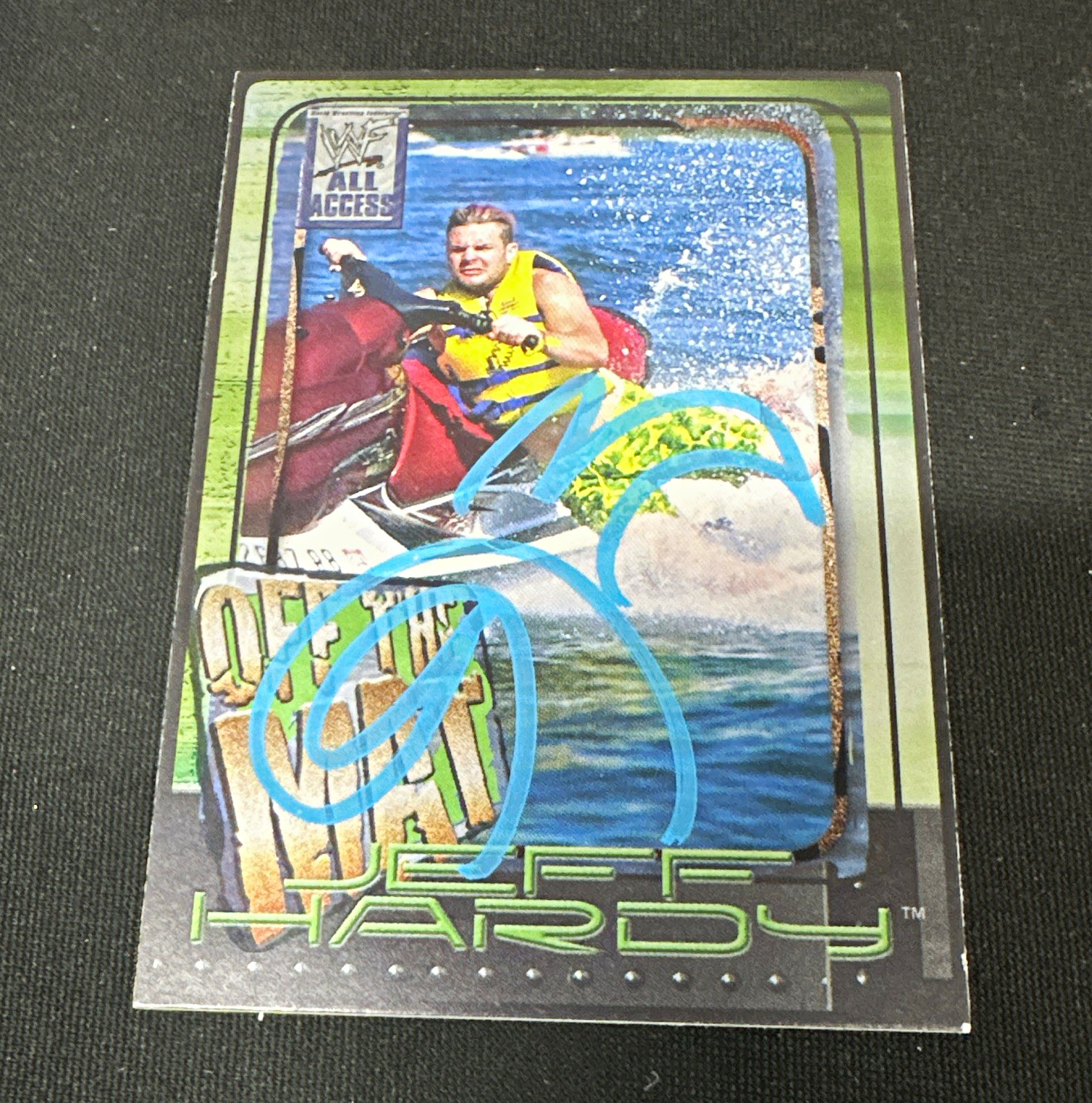 WWE - 2002 Fleer All Access Jeff Hardy #62 Autographed Card JSA WC536296