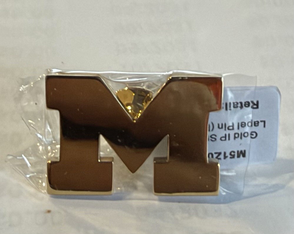 10 University of Michigan Steel Lapel Pins College Wolverines Football Alumni