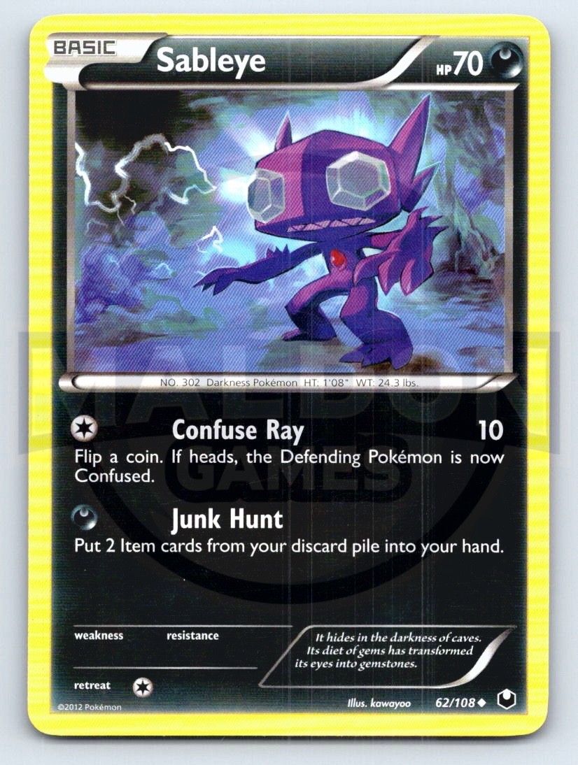 Sableye 62/108 Dark Explorers LP 2012 kawayoo GLC Expanded