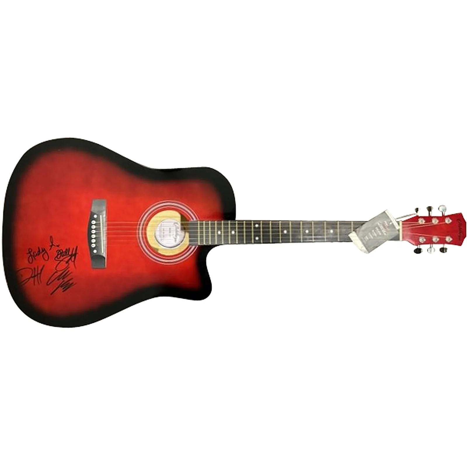 Lady A Band Autographed Acoustic Red Guitar