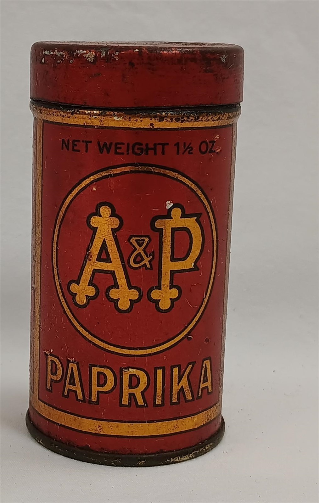 Vintage A&P Paprika Spice Tin Great Atlantic Pacific Tea Co Antique Advertising