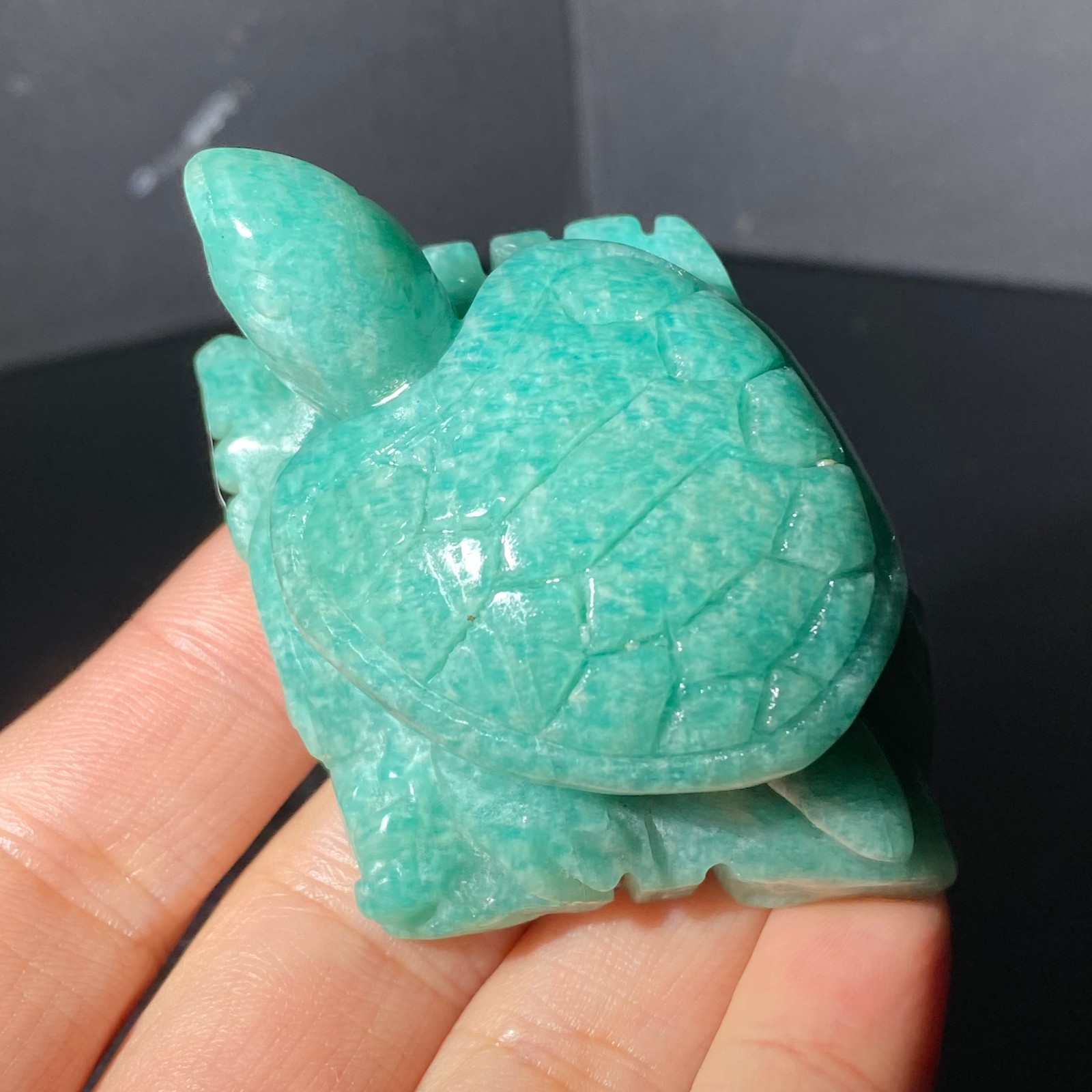 108g Rare Tianhe stone crystal Dragon turtle skull   carved Skull Gift