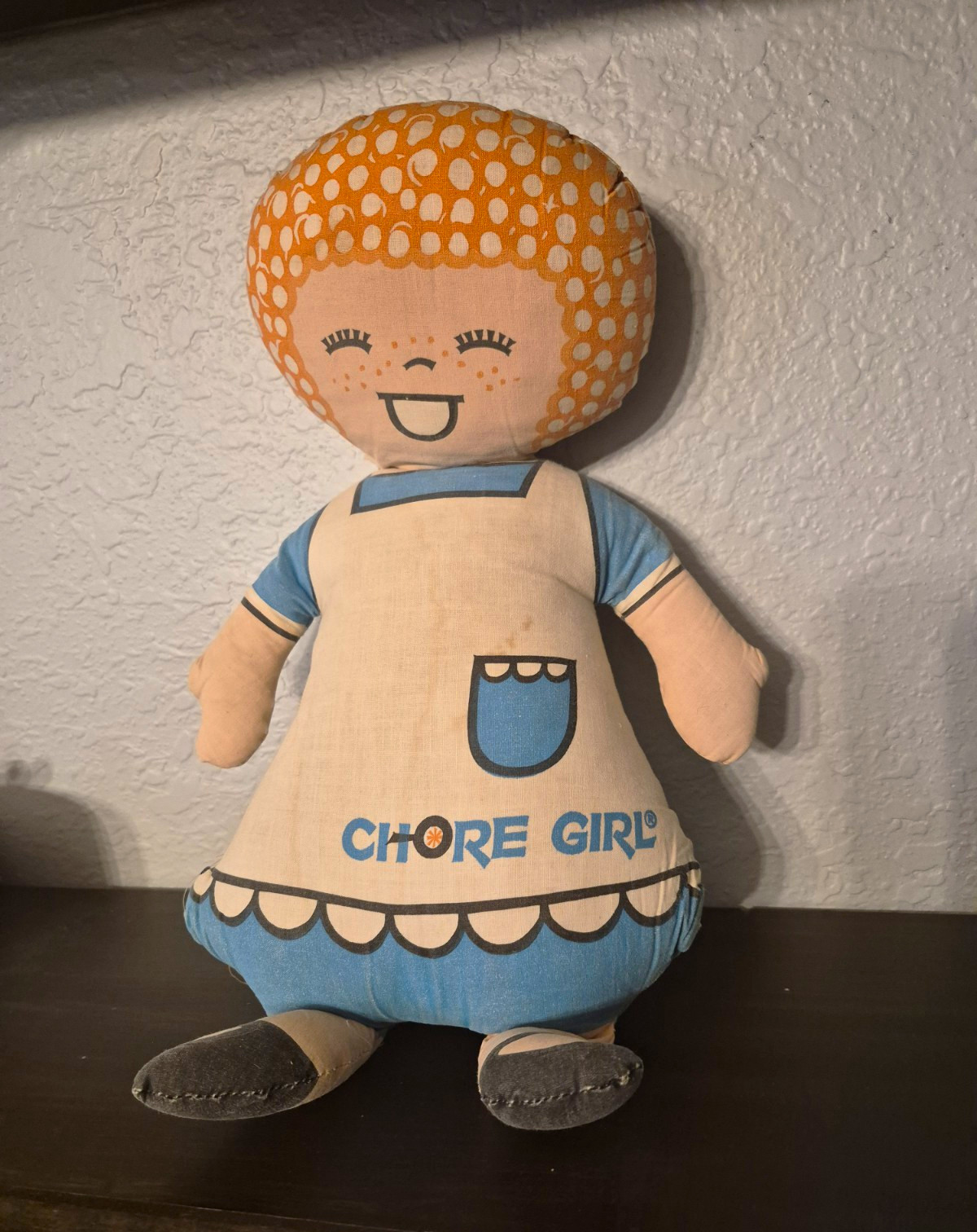 Vintage 1970s Chore Girl Advertising Cloth Doll Rag Doll Metal Textiles Co 16